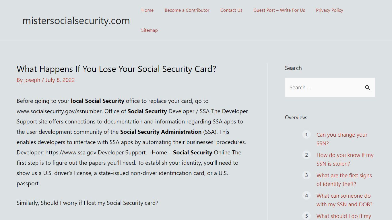 What Happens If You Lose Your Social Security Card?
